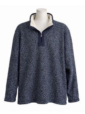 Size XL Orvis Men’s Sweater Fleece‎ Quarter Zip Pullover Sherpa Lined Sweater